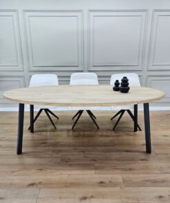 Eikenhout Ovale tafel met Schuine poten
