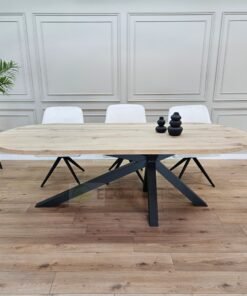 Eiken plat ovale tafel met Matrix-K onderstel