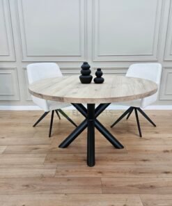 Eiken ronde tafel Matrixpoot Rond