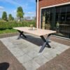 Douglashout tuintafel met Diamant X poten
