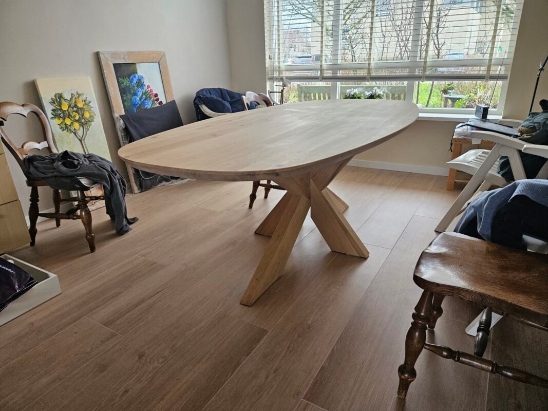 Eiken deens ovale tafel