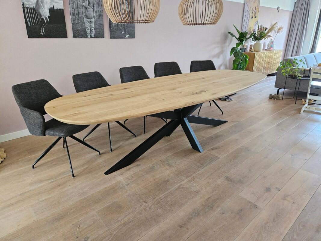 Eiken deens ovale tafel