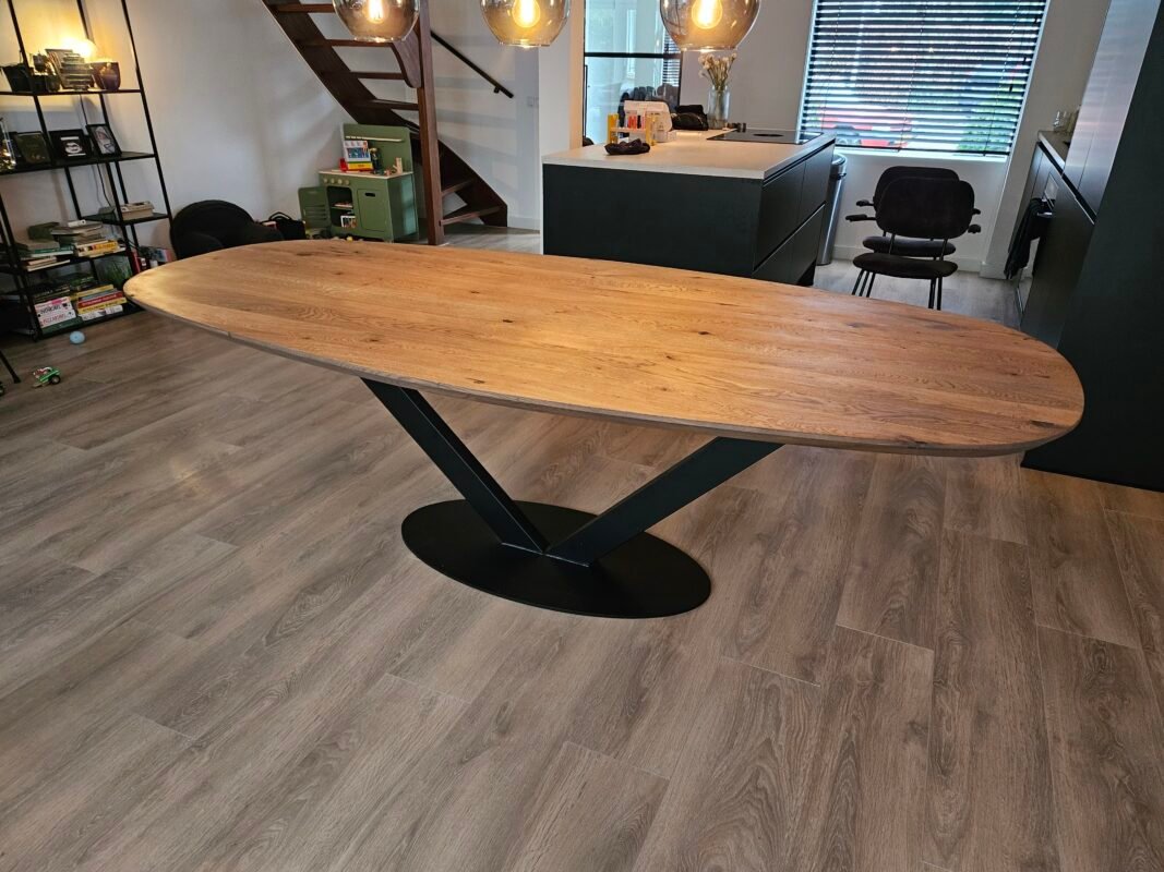 Eiken deens ovale tafel