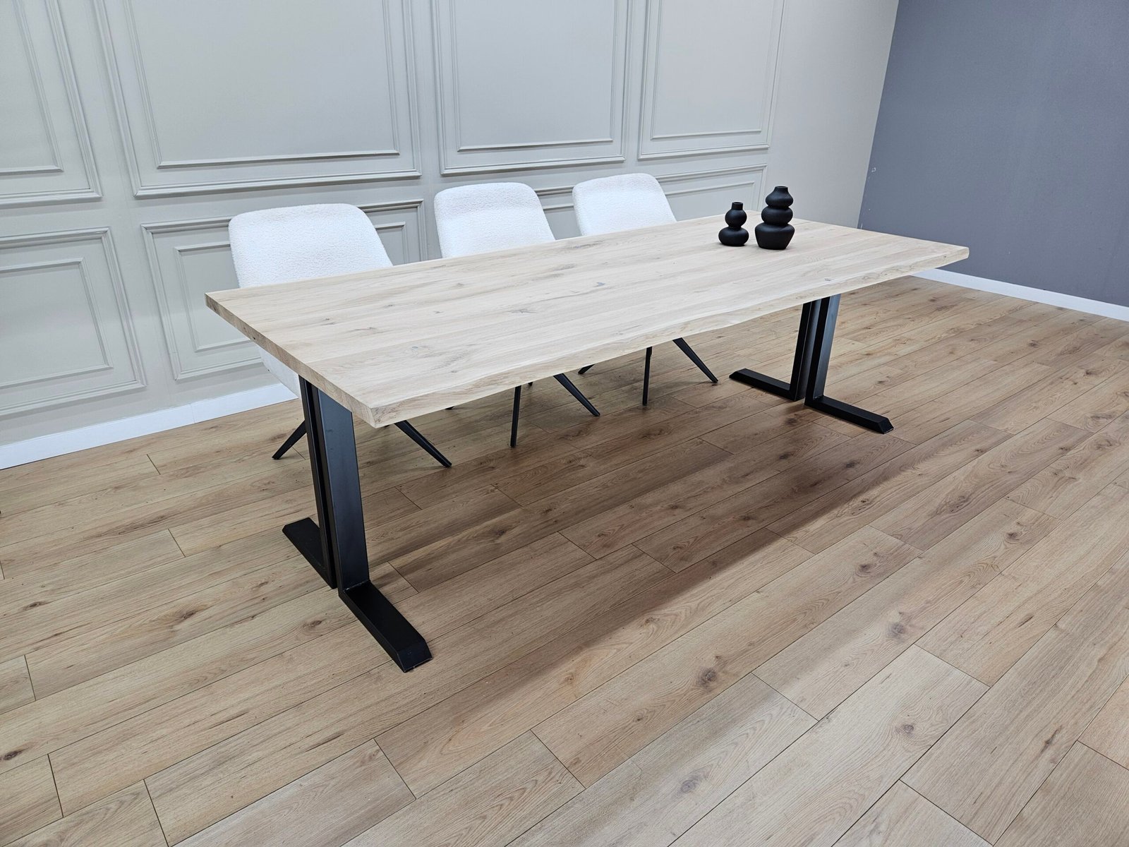 Eiken boomstam tafel