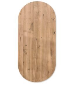 Eiken plat ovale tafelblad